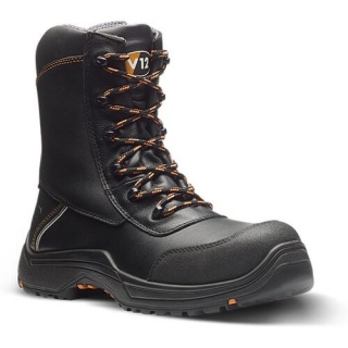 V12 Footwear E1300.01 Defiant IGS Black Zip Side Hi-Leg S3 HRO SRC IGS Boot